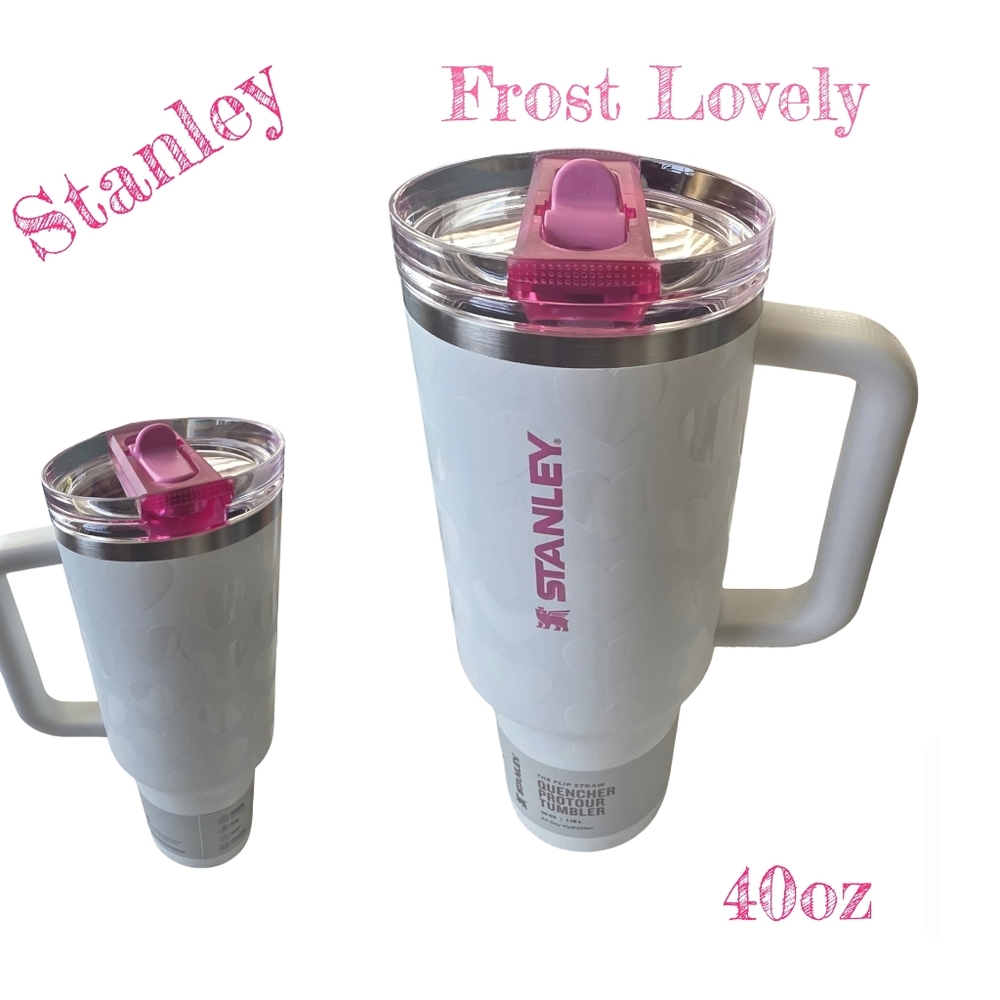 Stanley 40oz VALENTINE'S ProTour Flip Straw Tumbler  NEW Frost Lovely